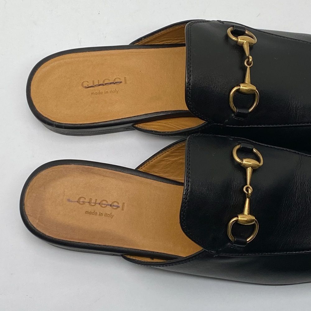 Gucci Princetown Leather Mules size 37.5 - Picture 7 of 14